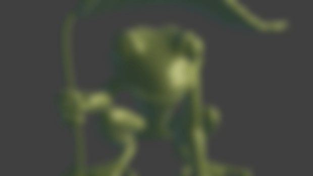 Frog W/ A Leaf Umbrella Sculpture