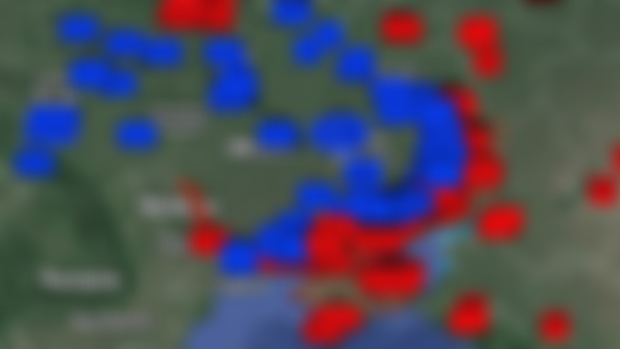 Mapa con la ubicación de todas las unidades ucranianas y rusas conocidas