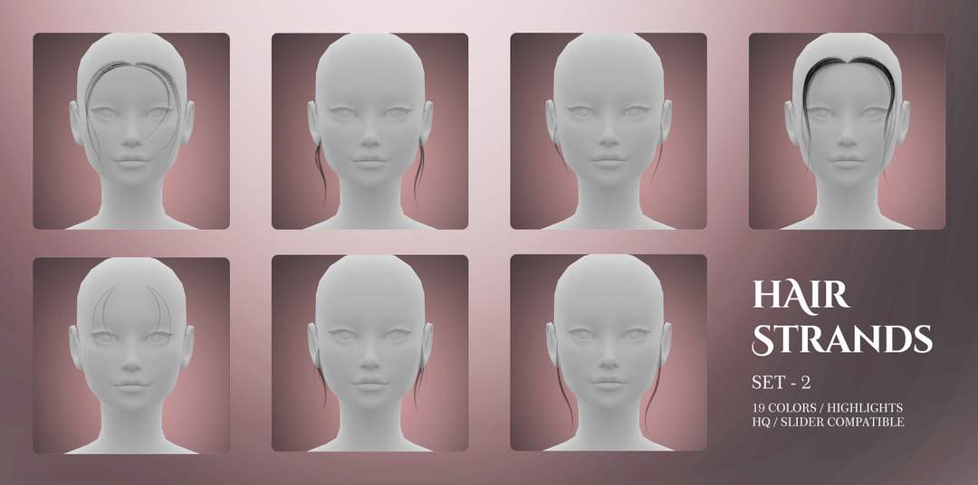 Hair Strands Set - 2 | Patreon