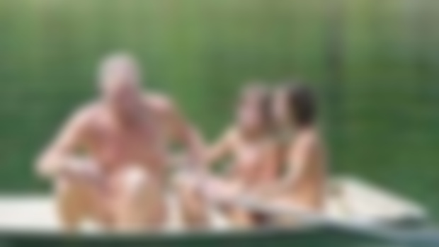 Fishing in the nude 