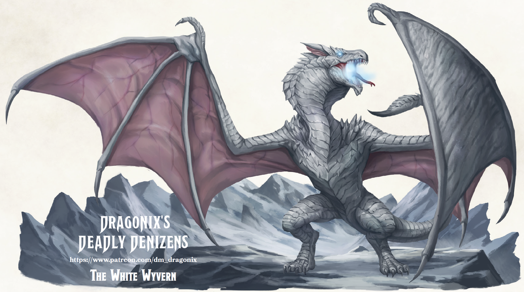 DDD July 2023 Issue Art Preview #2: The White Wyvern! | Patreon