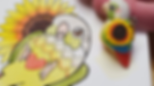 Sunflower Conures - from sketch to charm