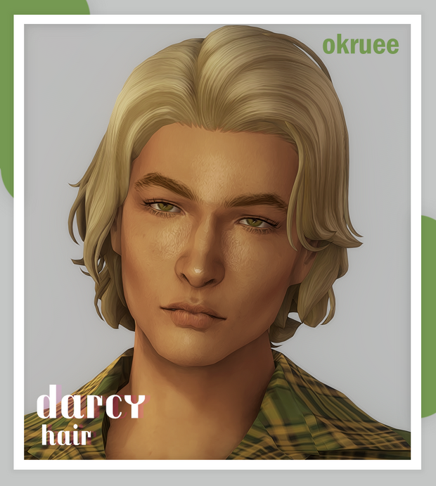 darcy hair custom content (CC) for Sims 4 by okruee