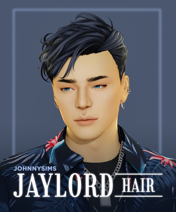 Jaylord Hair custom content (CC) for Sims 4 by johnnysims