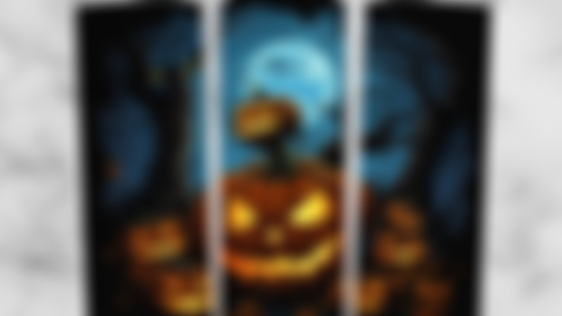 20 oz Skinny Tumbler - Halloween Pumpkins