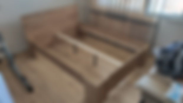 Five stages of assembling a bed