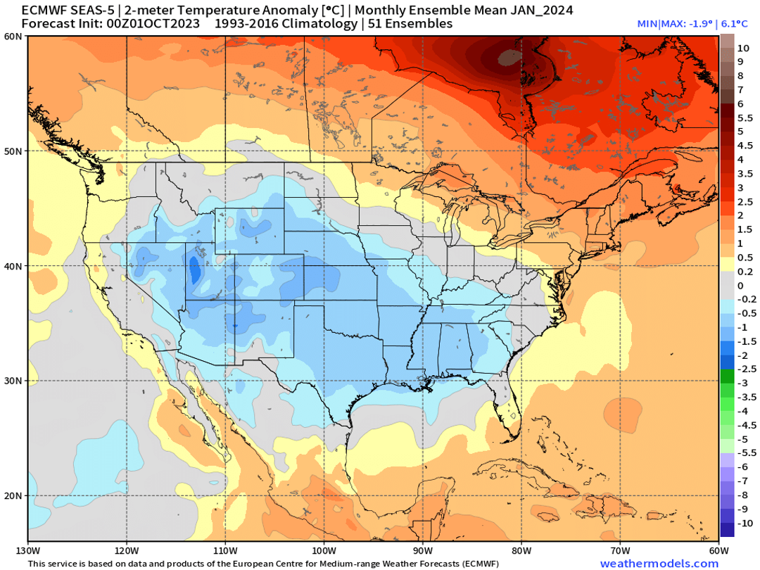the cold anomalies for January are a bit west of where we want but it its close enough for now