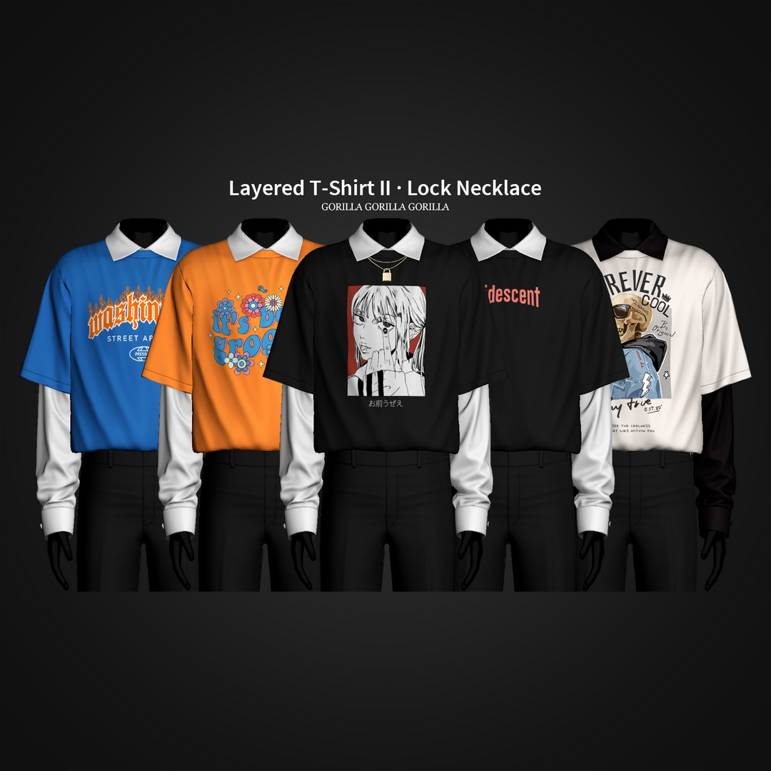 Layered T-Shirt II · Lock Necklace | Patreon