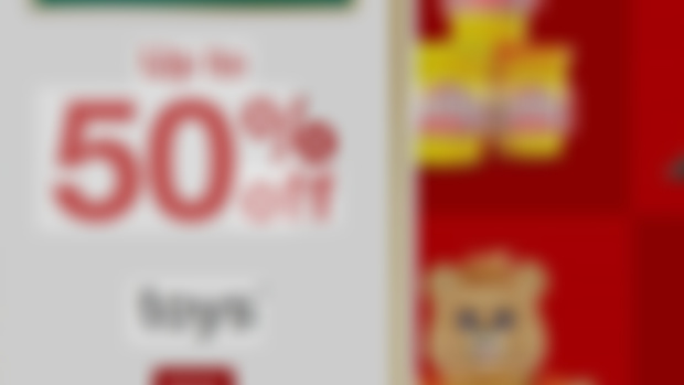 50% off on toys