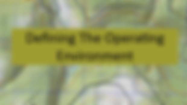 Defining The Operating Environment Chapter 1: Urban