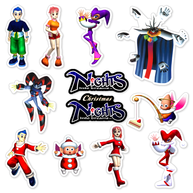 【週末値下げ】NiGHTS into dreams マスコット 3体セット New Sticker Set Added - NiGHTS into Dreams & Christmas NiGHTS into