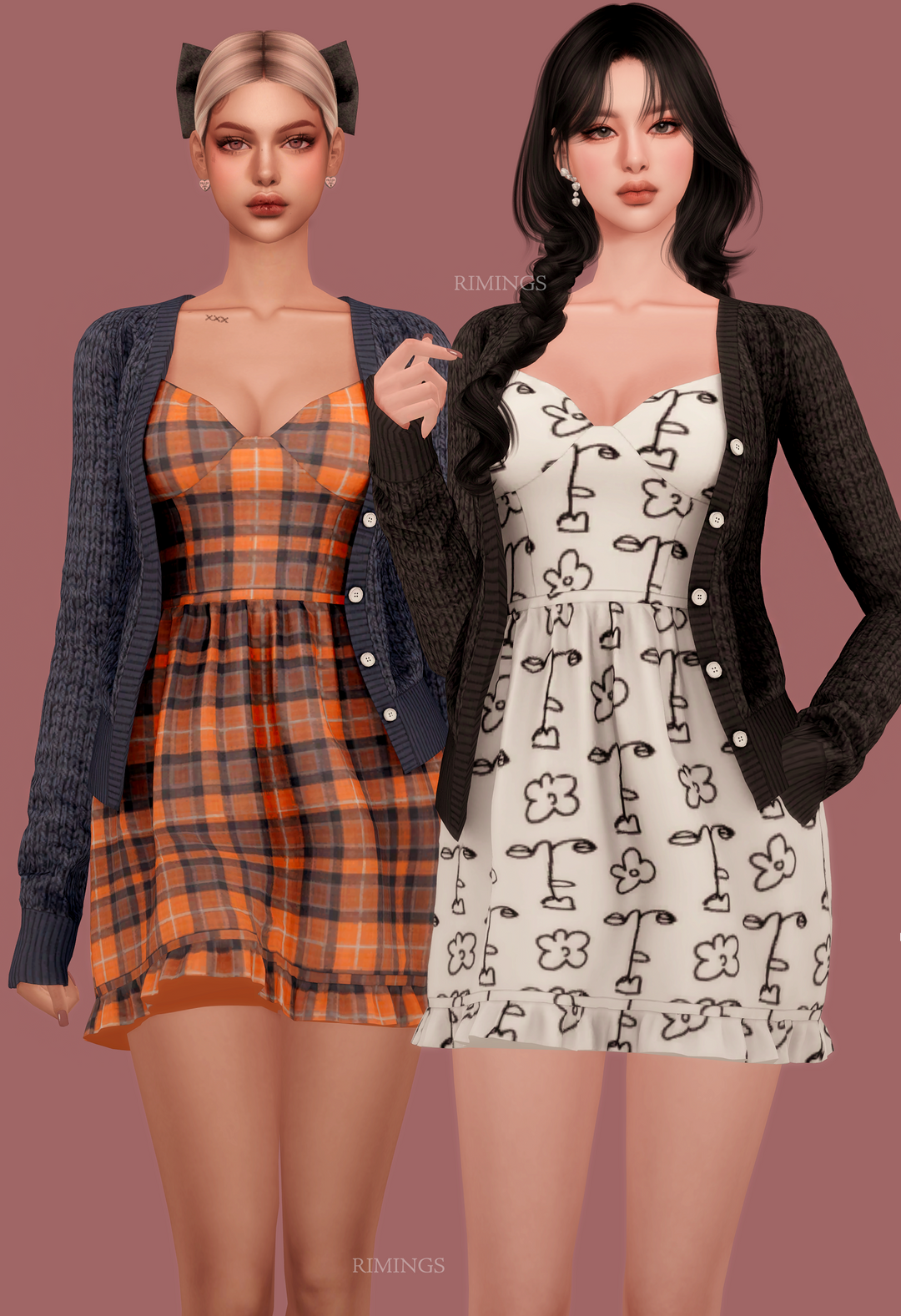 RIMINGS] Lovely Mini Dress & Cardigan | Patreon