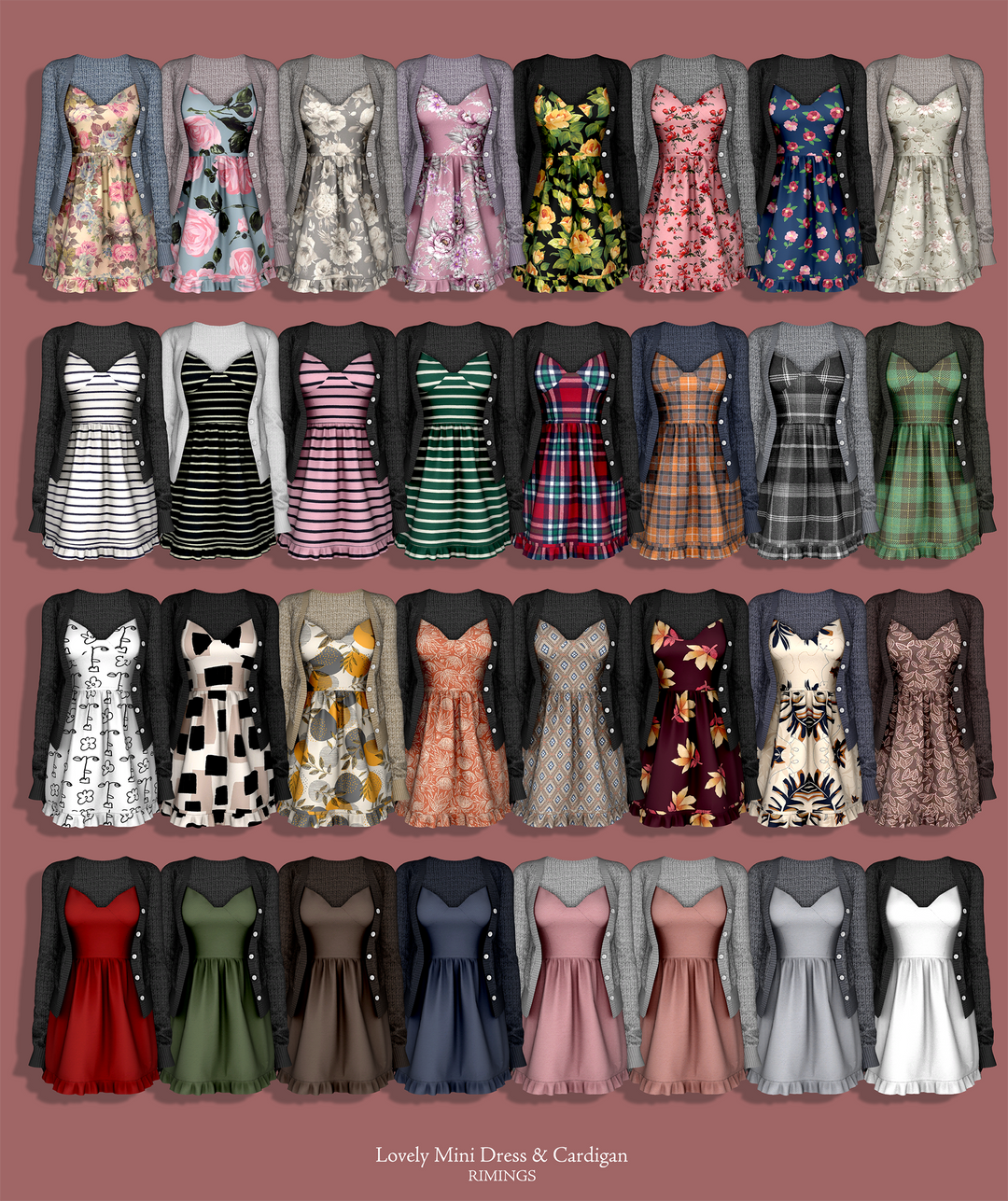 RIMINGS] Lovely Mini Dress & Cardigan | Patreon