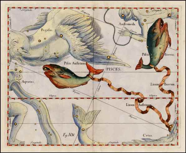 Johannes Hevelius. "Рыбы. Звёздный атлас", 1690 год
