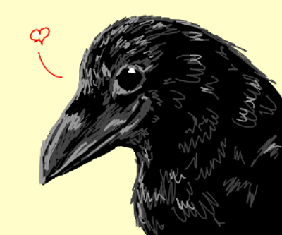 Crow get. Ворона рисунок Каваи. Voron gang. Cute Crow drawing.