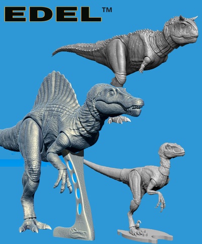 Edel Toys - Articulated JP-inspired Rex and Raptor toys : r